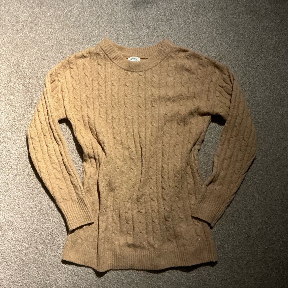 Cable Knit Tan Sweater